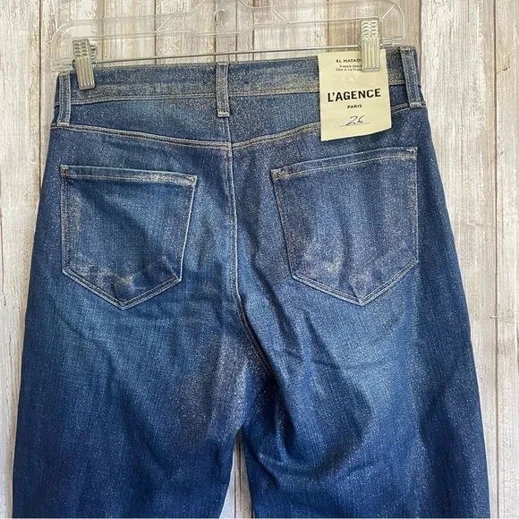 L’ Agence El Matador French Slim in Fremont/ Gold Glitter Coat - Picture 7 of 7